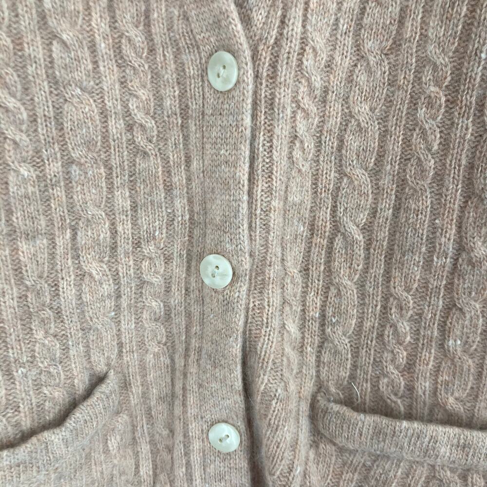 Vintage Liz Claiborne Lambswool Angora Cardigan Sweater Granny Old Money Large - Picture 4 of 10
